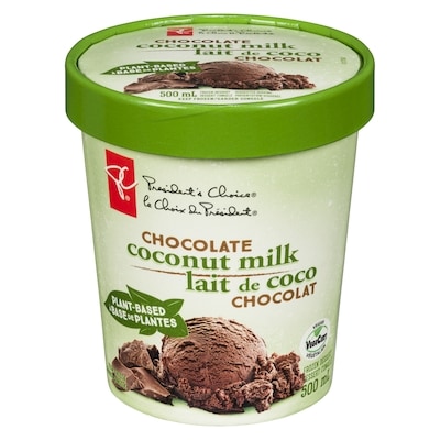 President's Choice Plant Based Chocolate Coconut Milk Frozen Dessert 500 ml, $1.40/100ml
