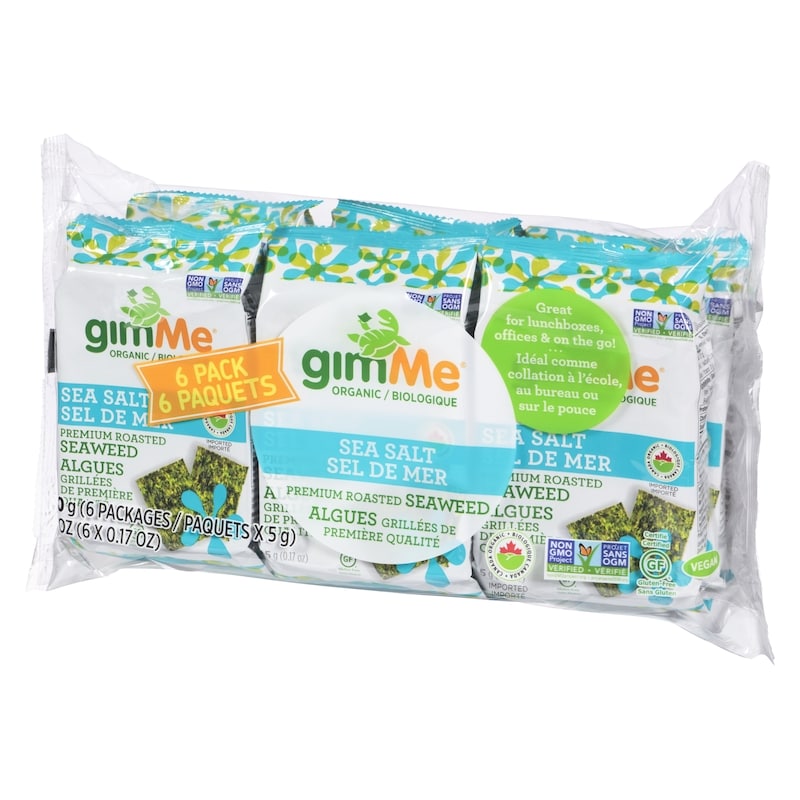 Go Snack Roasted Seaweed, Sea Salt