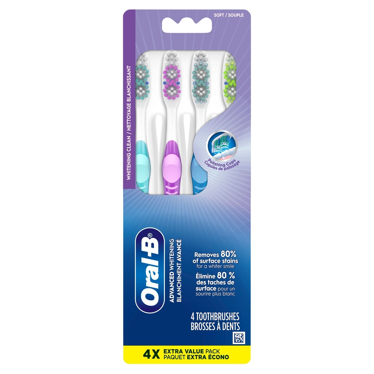 Oral B Vivid Whitening Toothbrushes, Soft, 4 count 4 ea, $4.25/1ea