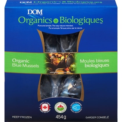DOM Organic Mussels      454 g, $1.98/100g