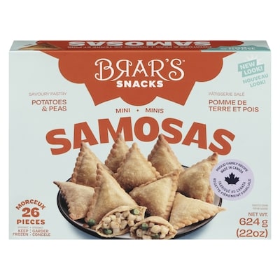 Brar's Authentic Mini Samosas 624 g, $0.80/100g