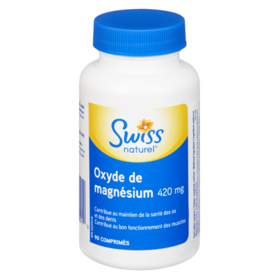 Swiss Natural Oxyde De Magnésium 420 Mg Comprimés 90 ea, 0,07 $/1ch
