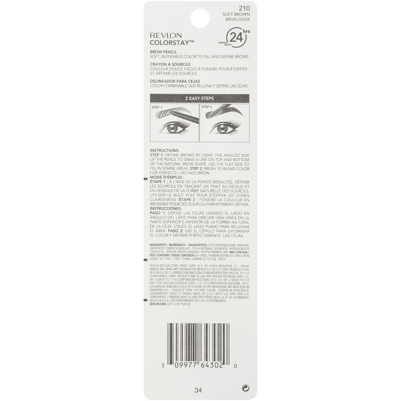 Colorstay Brow Pencil 210 Soft Brown