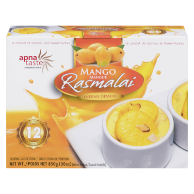 Apna Taste Taste Indian Dessert Mango Rasmalai 850 g, $1.35/100g