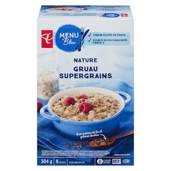 PC Menu Bleu Gruau supergrains nature Menu Bleu 8x38.0 g, 1,32 $/100g