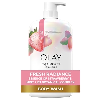 Olay Body Wash, Cooling White Strawberry & Mint 887 ml, $1.24/100ml