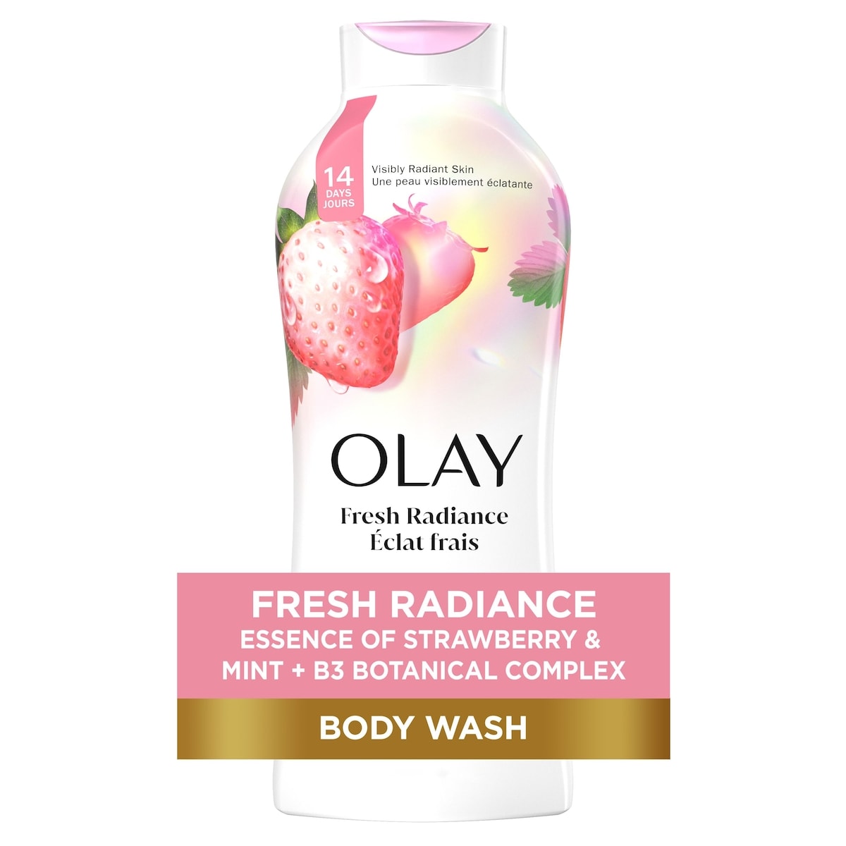 Olay Body Wash, Cooling White Strawberry & Mint 650 ml, $1.90/100ml
