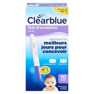 Clearblue Test d’ovulation 10 ea, 4,40 $/1ch