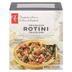 le Choix du Président Pâtes rotini tricolore 454 g, 0,55 $/100g