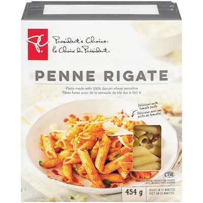 President's Choice Penne Rigate Pasta 454 g, $0.55/100g