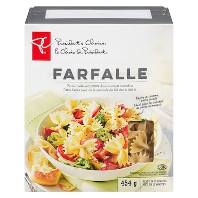 le Choix du Président Pâtes farfalle 454 g, 0,39 $/100g