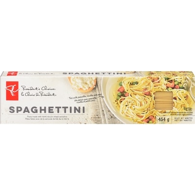 President's Choice Spaghettini Pasta 454 g, $0.55/100g