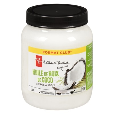 le Choix du Président Huile de noix de coco vierge à 100 % pressée à froid 1.6 l, 1,56 $/100ml