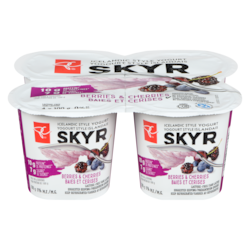 le Choix du Président Yogourt style islandais skyr 0 % M.G., fortifruits 4x100.0 g, 1,00 $/100g