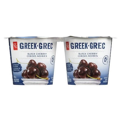Yogourt grec 0&nbsp;% M.G., cerises noires 