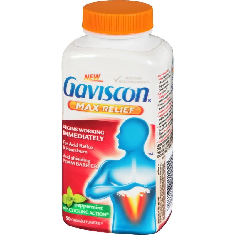 Max Relief Peppermint with Cooling Action 50 Chewable Foamtabs