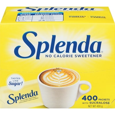 Splenda No Calorie Single-Serve Sweetener Packets 400 g, $5.50/100g