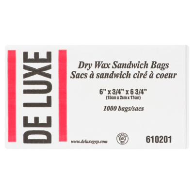GFS Sacs à sandwich de luxe 1000 ea, 0,04 $/1ch
