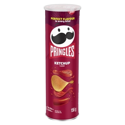 Pringles Ketchup Potato Chips 156 g, $1.60/100g