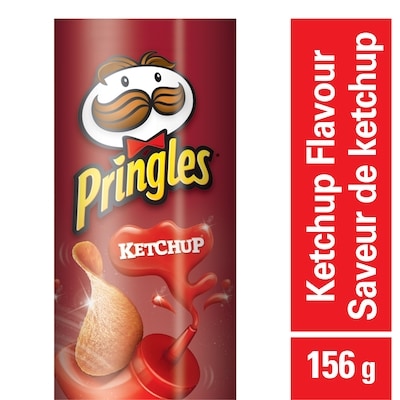 Pringles Saveur de ketchup 156 g, 1,60 $/100g