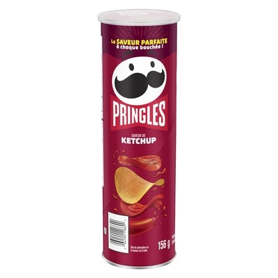 Pringles Saveur de ketchup 156 g, 2,56 $/100g