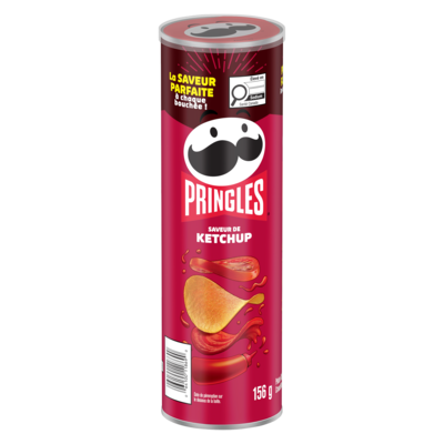 Pringles Saveur de ketchup 156 g, 2,56 $/100g