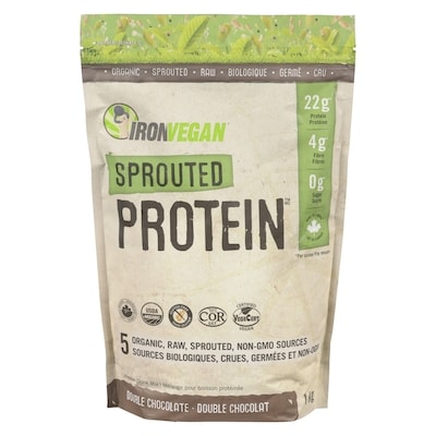 Iron Vegan Sprouted Protein Natural Chocolate Protein Drink Mix 1 kg, $7.40/100g