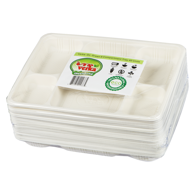 Green Line 6 Compartment Tray