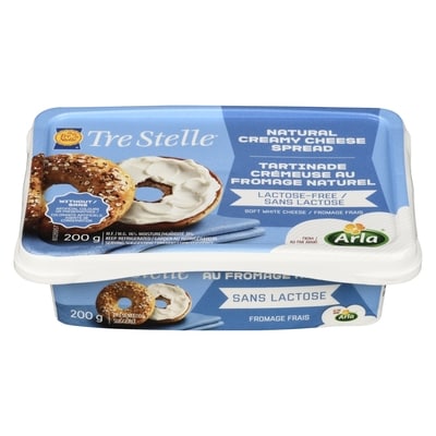 Tre Stelle Tre Stelle Tartinade crémeuse au fromage sans lactose 200 g, 1,90 $/100g