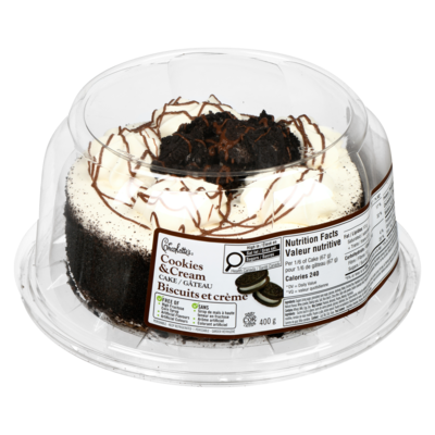 Charlotte's Cookies & Cream Cake 6" 400 g, $1.50/100g