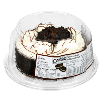Charlotte's Gâteau Crème et Biscuits 400 g, 1,63 $/100g