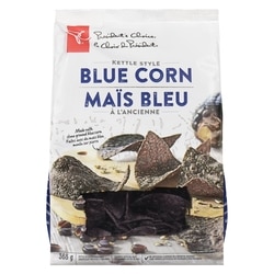 President's Choice Kettle Style Blue Corn Tortilla Chips Seasoned with Sea Salt 368 g, $1.30/100g