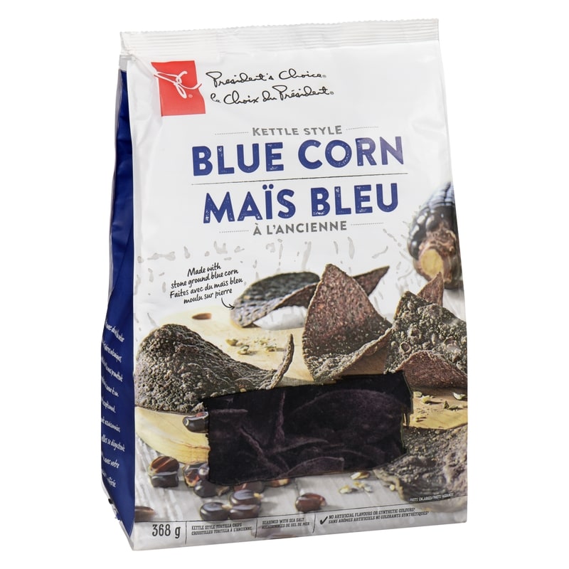 Kettle Style Blue Corn Tortilla Chips Seasoned with Sea Salt