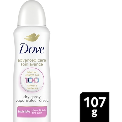 Dove Soin Avancé Antisudorifique en Vaporisateur à Sec Parfum Fini Clair 107 g, 9,80 $/100g