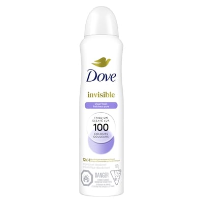Dove Antisudorifique en vaporisateur sec Invisible Sheer Fresh 107 g, 9,34 $/100g
