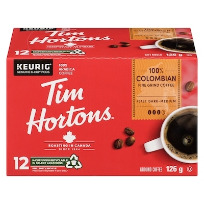 Tim Hortons K-Cup, Colombian 12 ea, $1.33/1ea