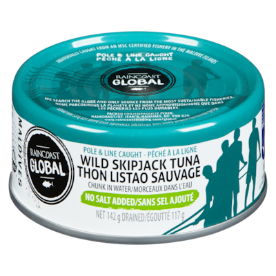 Raincoast Wild Skipjack Tuna, No Seasalt 142 g, $2.67/100g