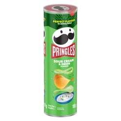 Pringles Sour Cream & Onion Flavour Potato Chips 156 g, $2.11/100g