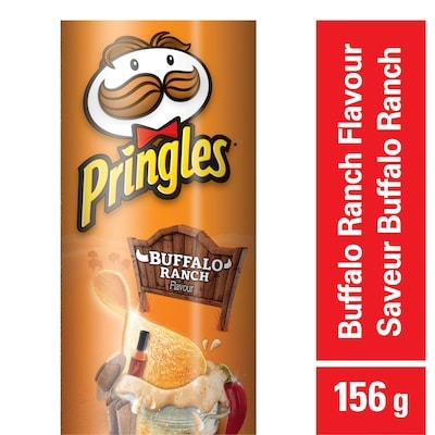 Pringles Croustilles Saveur Buffalo Ranch 156 g, 1,92 $/100g