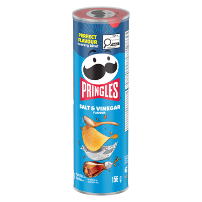 Pringles Salt & Vinegar Flavour Potato Chips 156 g, $2.56/100g