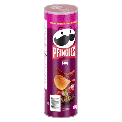 Pringles BBQ Flavour Potato Chips 156 g, $1.92/100g