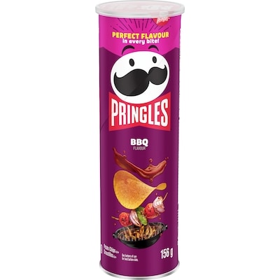 Pringles BBQ Flavour Potato Chips 156 g, $2.24/100g
