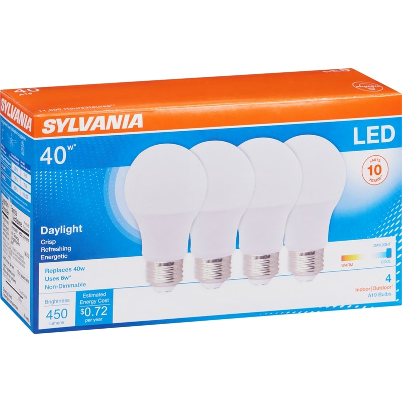 LED Bulb, 10 Year, 6W A19 DL VP4