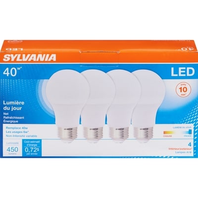 Sylvania Ampoule à DEL 1 ea, 3,00 $/1ch