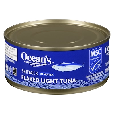 Ocean's Halo Flaked Light Tuna, In Water 170 g, $1.17/100g