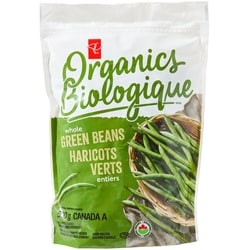 PC Organics Organic Whole Green Beans 500 g, $0.90/100g
