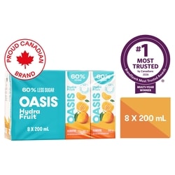 Oasis HydraFruit Clementine Fruit Juice Boxes 8x200.0 ml, $0.34/100ml