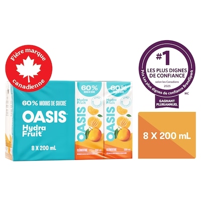 Oasis Boîtes de jus de fruits clémentine Hydrafruit 8x200.0 ml, 0,31 $/100ml