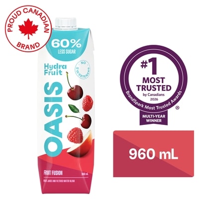 Oasis HydraFruit Fruit Fusion Fruit Juice 960 ml, $0.29/100ml