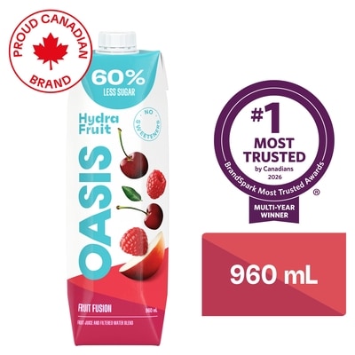Oasis Hydrafruit Fruit Fusion Fruit Juice 960 ml, $0.24/100ml